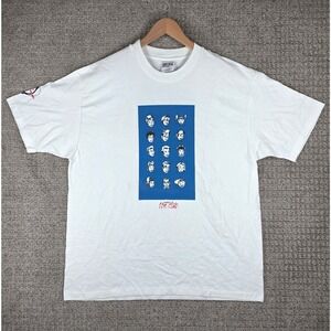 Vintage 90s Swatch The Club Graphic T Shirt Mens XL White Mens Timeship Watch